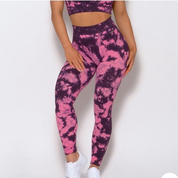 Bombshell Sportswear Pants - NWOT Bombshell Sportswear Tie Dye Seamless Leggings Pink Size M